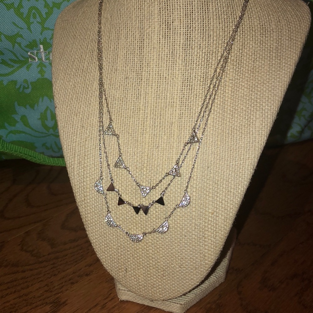 Stella & Dot Pave Chevron Necklace